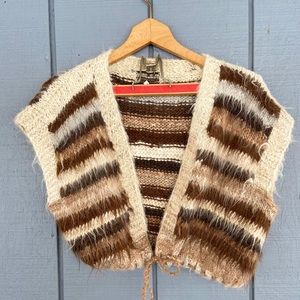 Vintage Vanessita Hand Knit Alpaca Vest